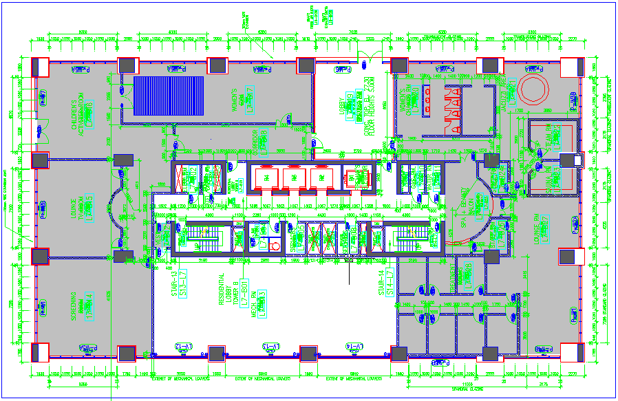 Podium Level Design For Tower B - Cadbull