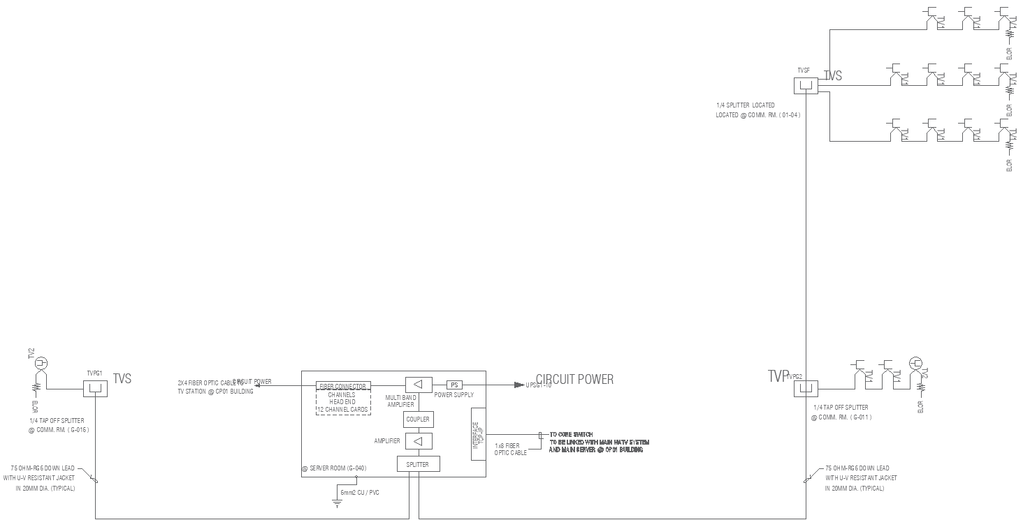 Power circuit layout all electric detail DWG AutoCAD drawing - Cadbull