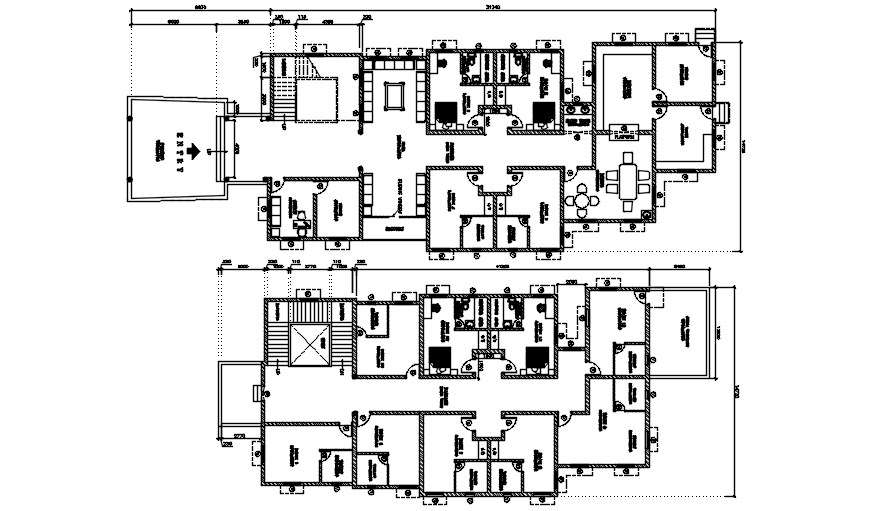 Proposed Guest House Plan Is Given In The 2d Autocad Dwg Drawing File 