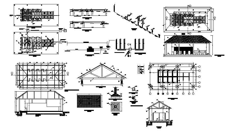 Public hygiene service elevation, section, plan, installation and auto ...