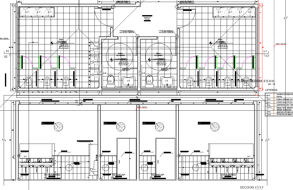 Планы общественных туалетов dwg