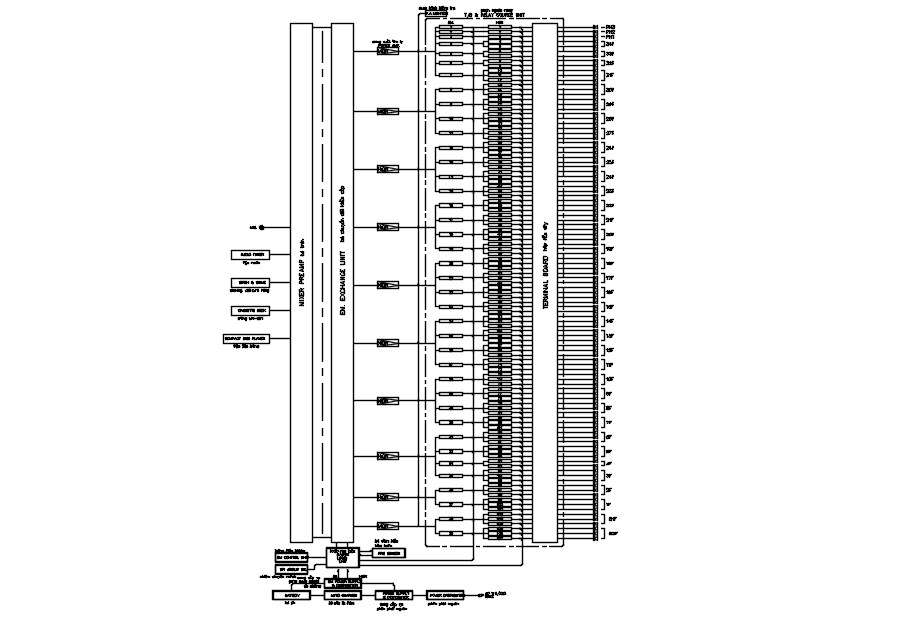 Public address system block diagram in detail AutoCAD drawing, dwg file