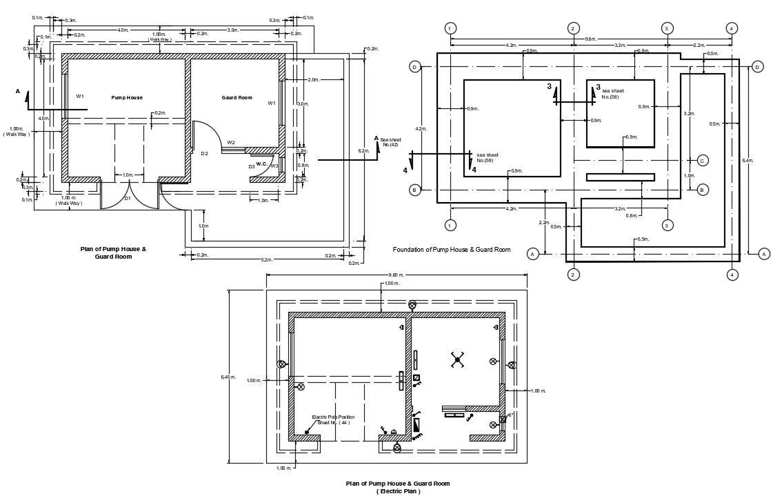 Pump House Floor Plan DWG File - Cadbull