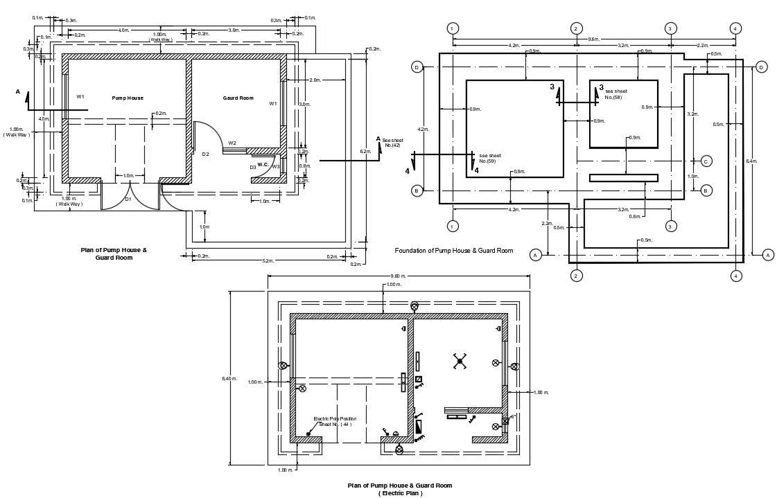 Pump House Floor Plan DWG File Cadbull