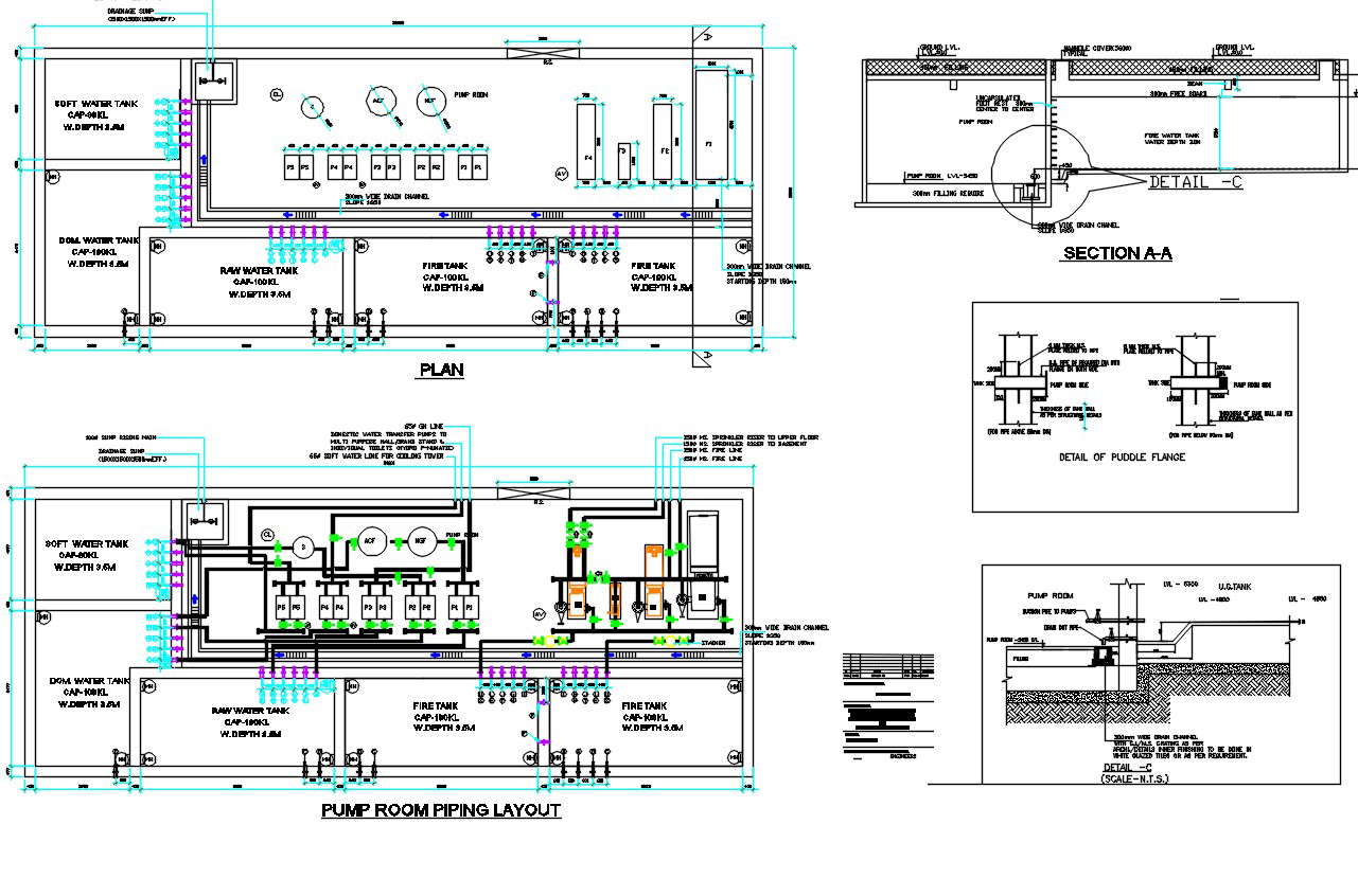 Pumping CAD Drawing - Cadbull