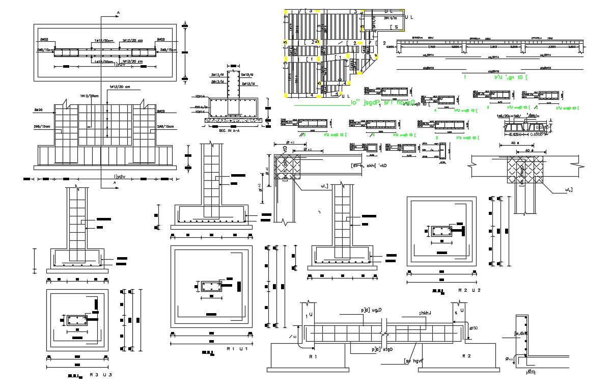 Rcc Construction And Column Layout Plan Autocad File Cadbull My Xxx Hot Girl