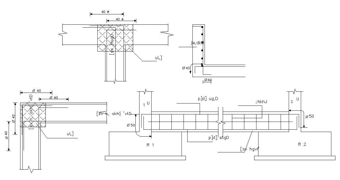 Rcc Foundation Structure Design D Autocad Drawing Cadbull