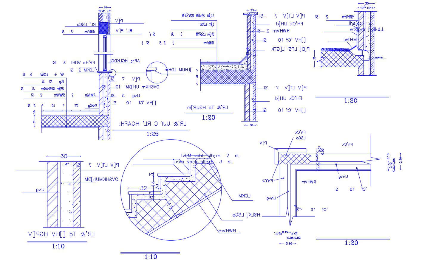 Various Rcc Structural Units Detail 2d Drawing In Autocad