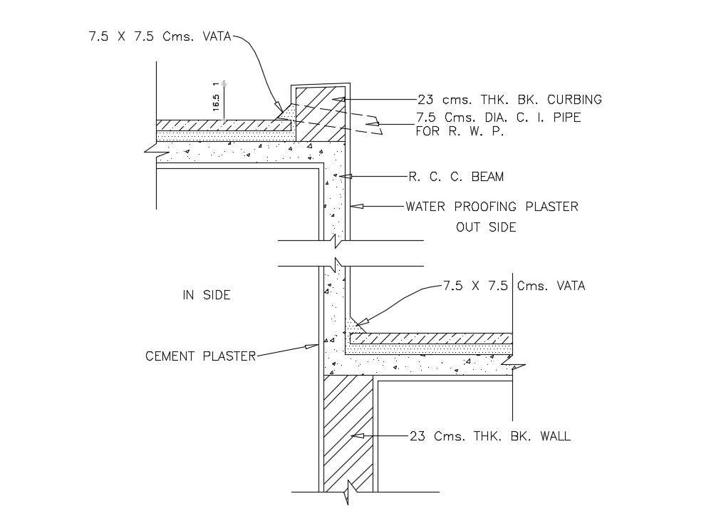 RCC structure Design CAD construction detail Drawing - Cadbull