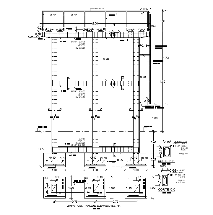 Rcc Foundation Plan Autocad Drawing Dwg File Cadbull