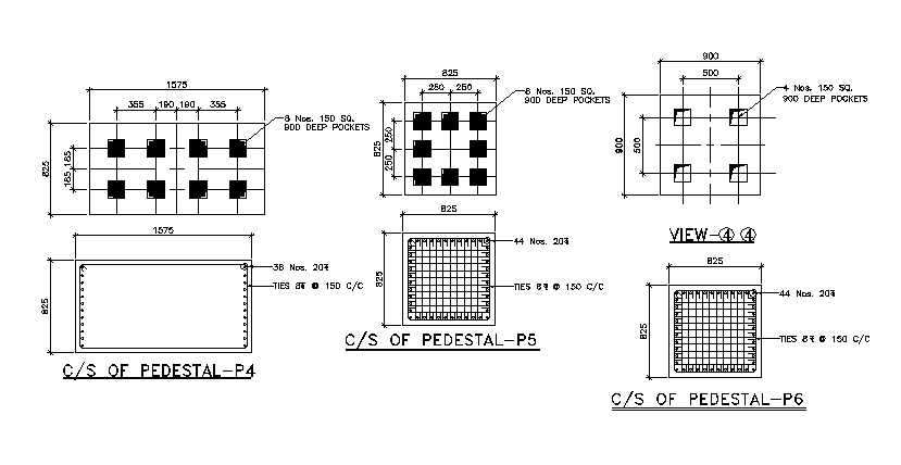 Pedestal CAD Block