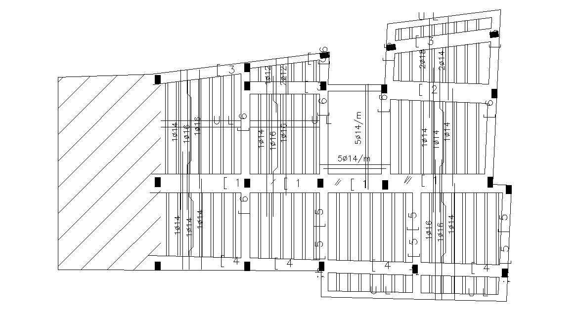 Rebar layout for slab