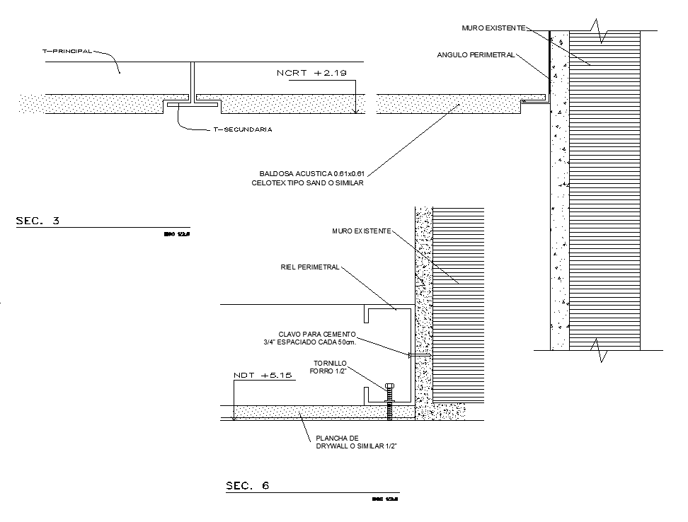 RCC Wall Structure Section CAD drawing Download Free DWG File - Cadbull