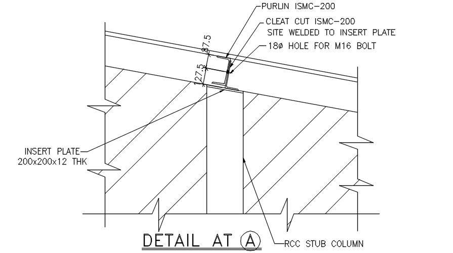 RCC stub column detail presented in this Autocad file. Download this 2d ...