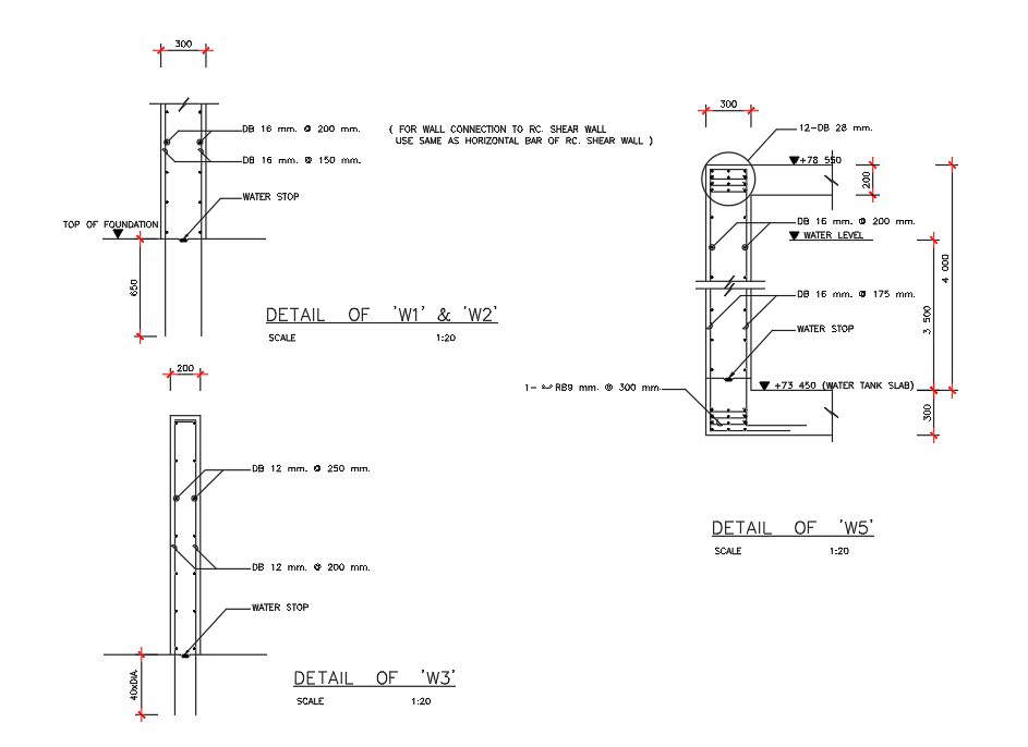 RC column sectional details are given in this AutoCAD DWG 2D Drawing ...