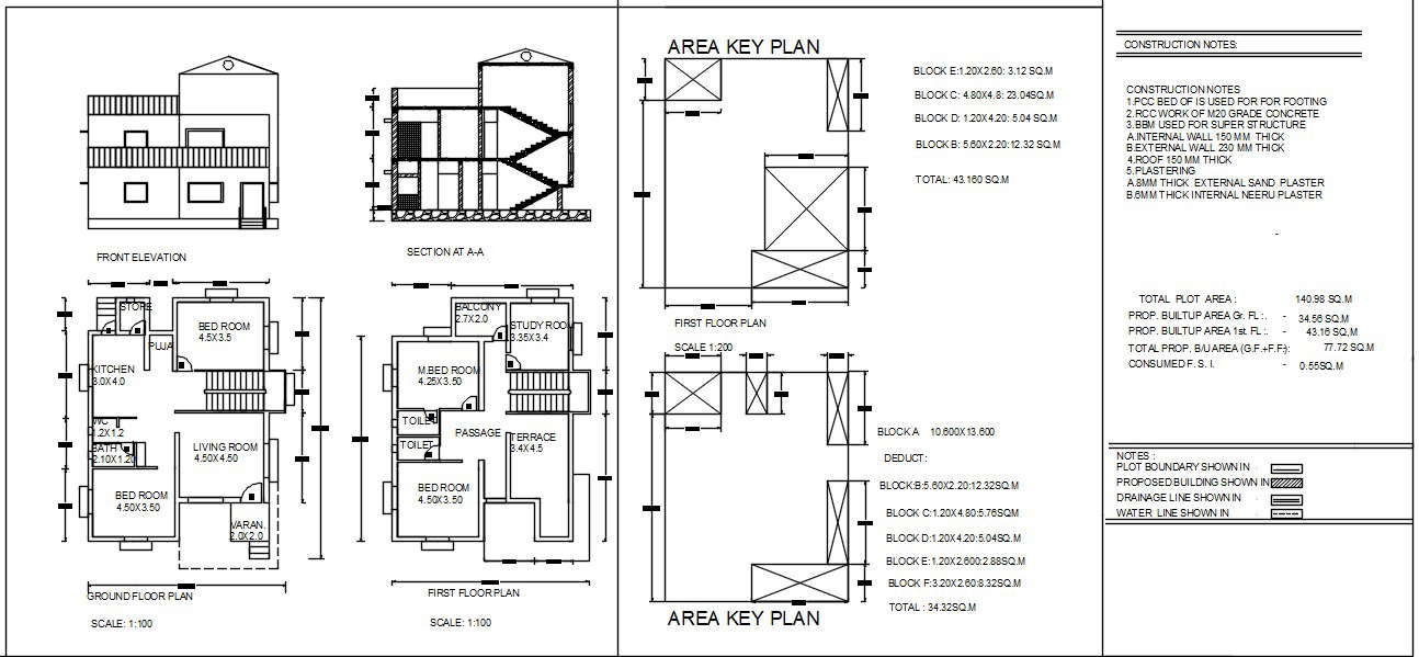 RESIDENTIAL BUILDING PLAN - Cadbull