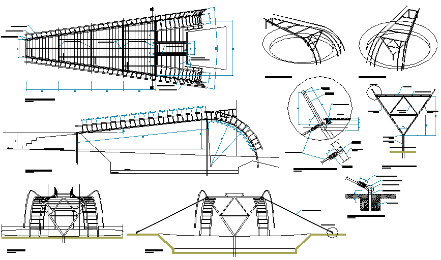 Ramp bridge plant detail dwg file - Cadbull