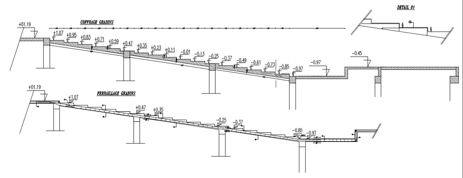 Ramp Design With Formwork And Reinforcement Details In Autocad 2d Drawing Cad File Dwg File 