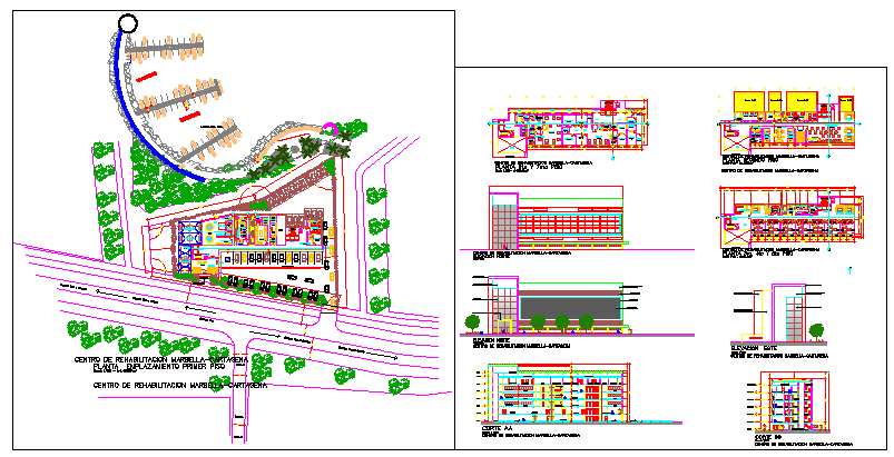 Recovery and rehabilitation center design drawing - Cadbull