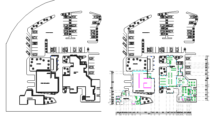 Regional crafts market floor plan layout details dwg file