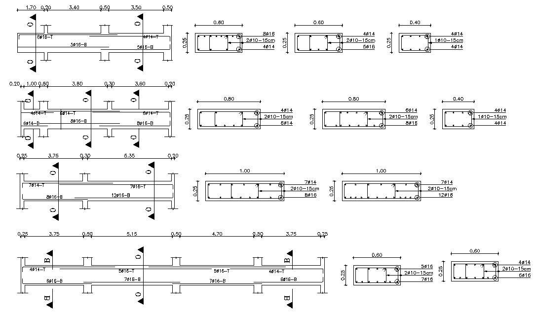 Reinforced Column and Beam Structure Design - Cadbull