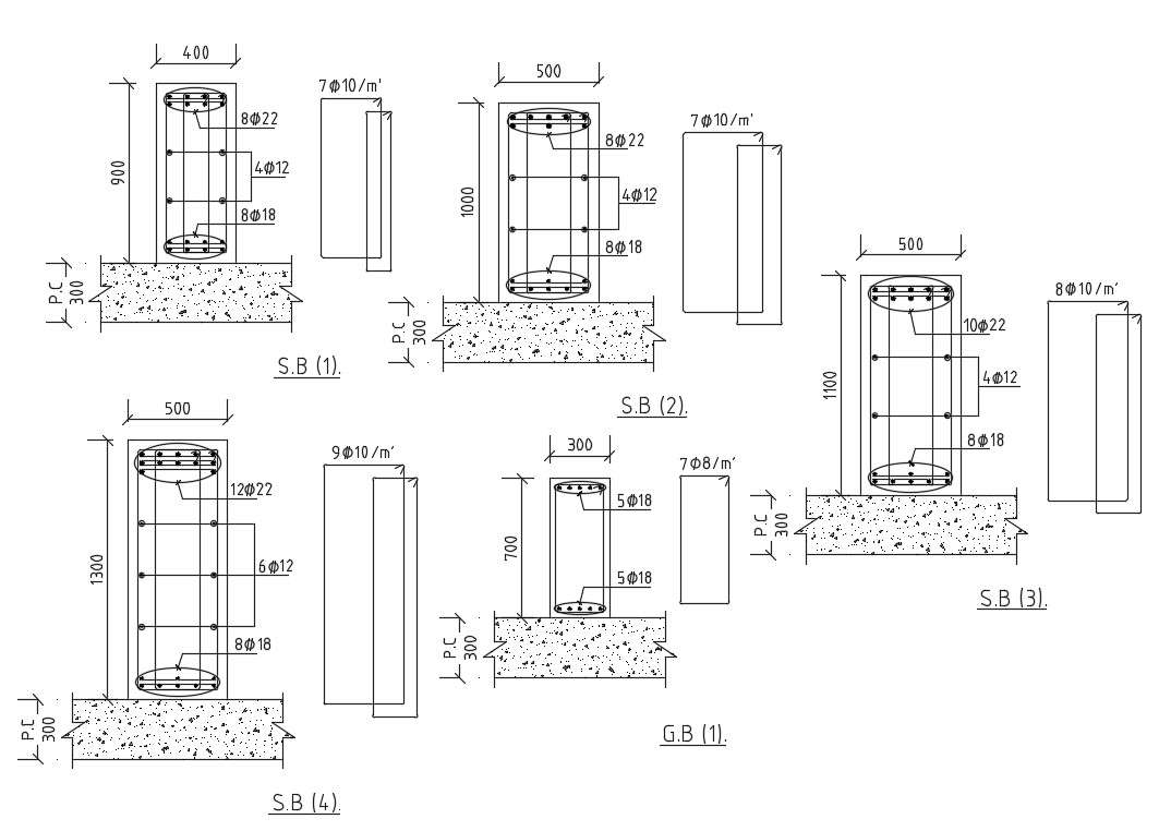 Reinforcement Bars Dwg File - Cadbull