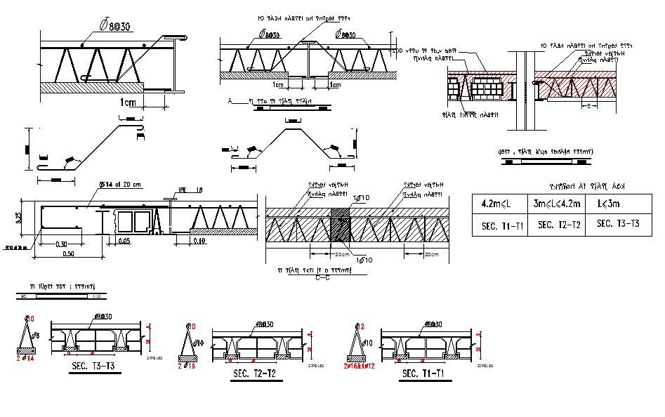 Reinforcement plan and elevation detail dwg file - Cadbull