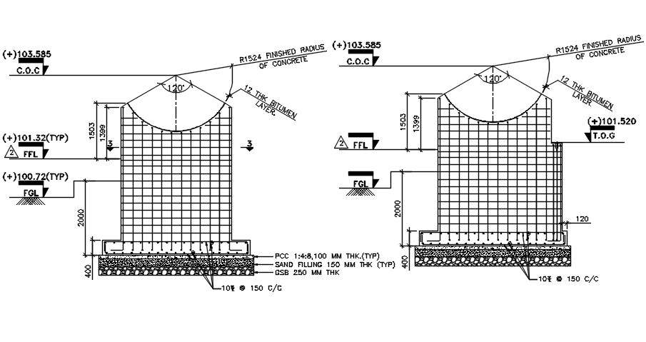 Reinforcement Detail of Water treatment Tank Foundation. Download ...