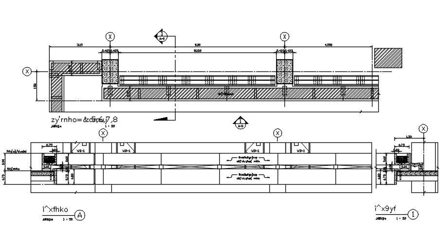 Reinforcement beam section details are given in this AutoCAD 2D DWG ...