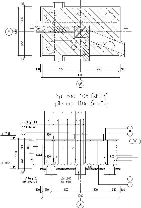 Reinforcement detail drawing of Stub column. - Cadbull