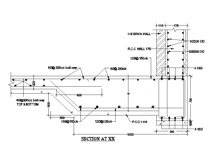 Reinforcement detail of column section drawing specified in this ...