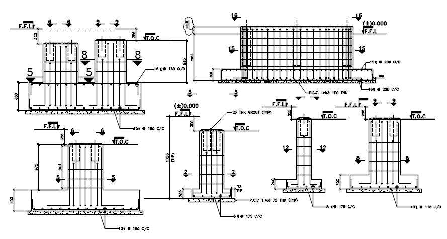 Reinforcement detail provided in this AutoCAD drawing file. Download ...