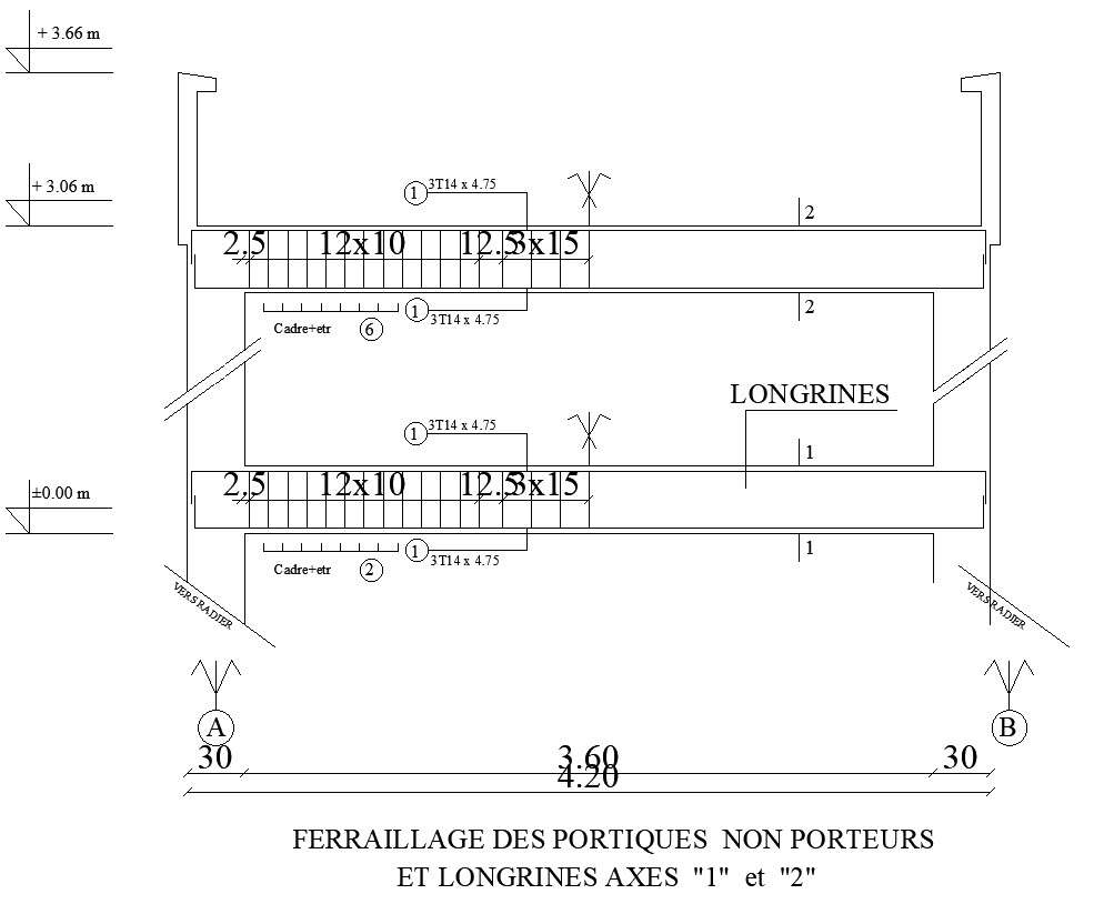 Reinforcement Details Of Non Bearing Structures In AutoCAD 2D Drawing ...