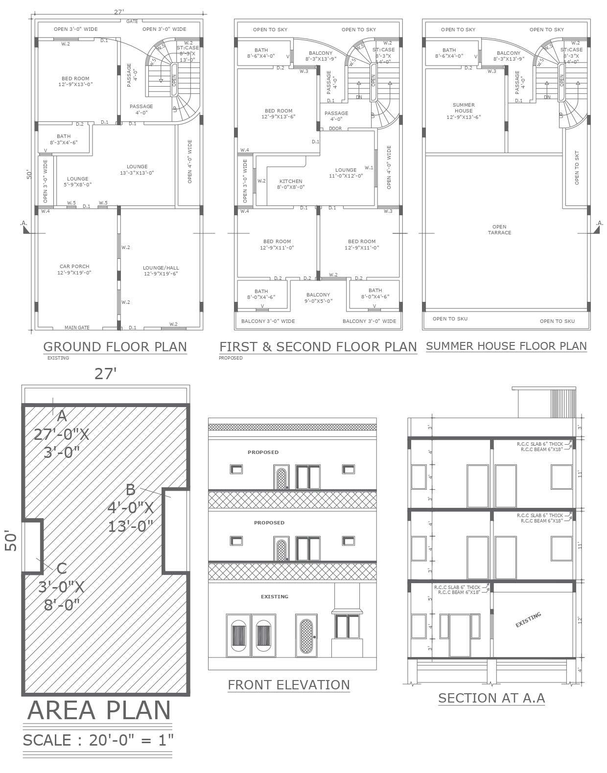 Renovation for existing house to summer house detail dwg autocad ...