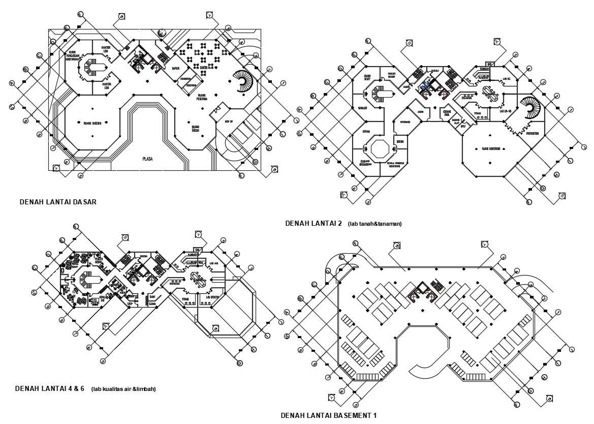 Research Center Plan Cad File Cadbull