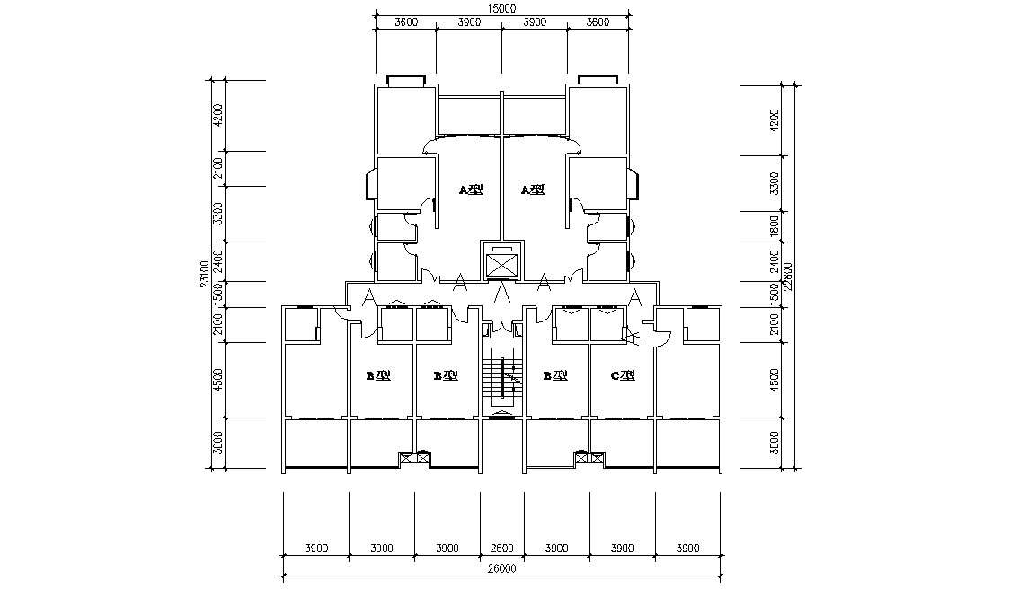 Residence Apartment Layout Plan Cad File Cadbull 1195