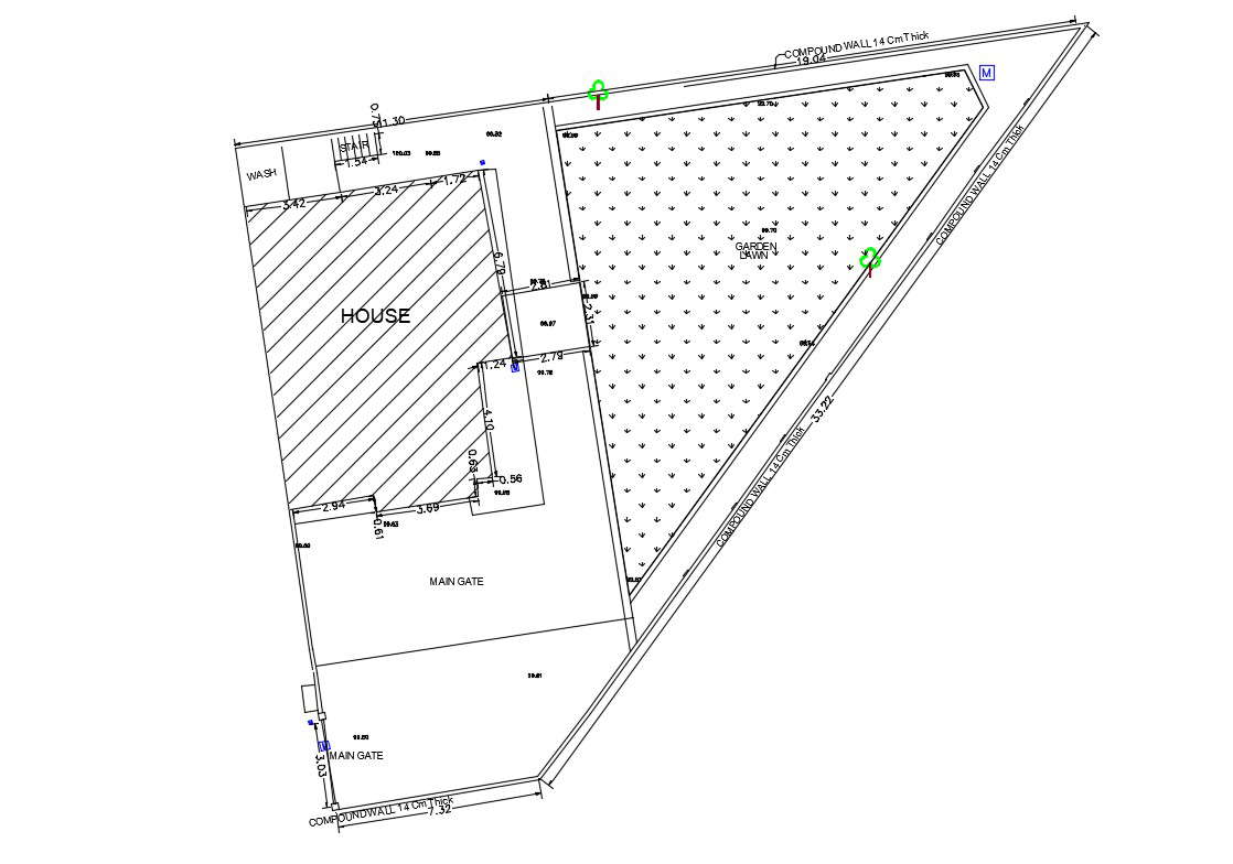 Residence Area Design Landscape Plan 2d AutoCAD Drawing Free Download ...