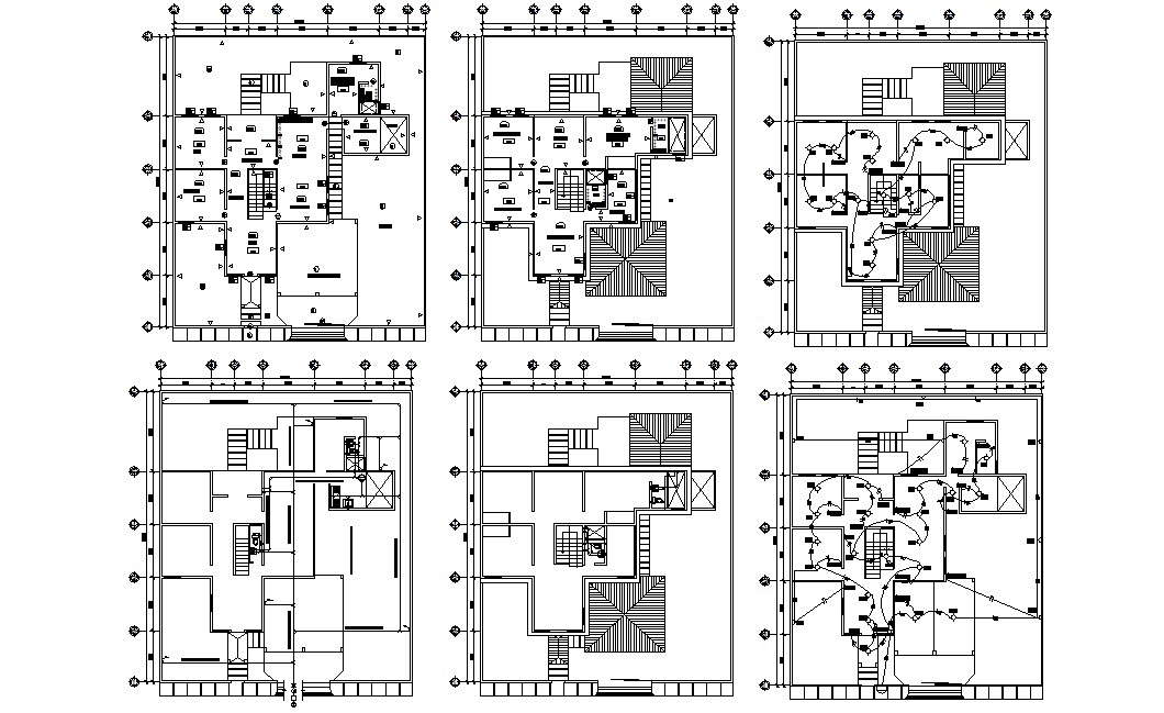 Residence Bungalow Design Architecture plan - Cadbull