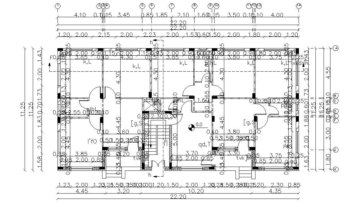 Residence Bungalow Floor Layout Working Plan 2d CAD Drawing - Cadbull