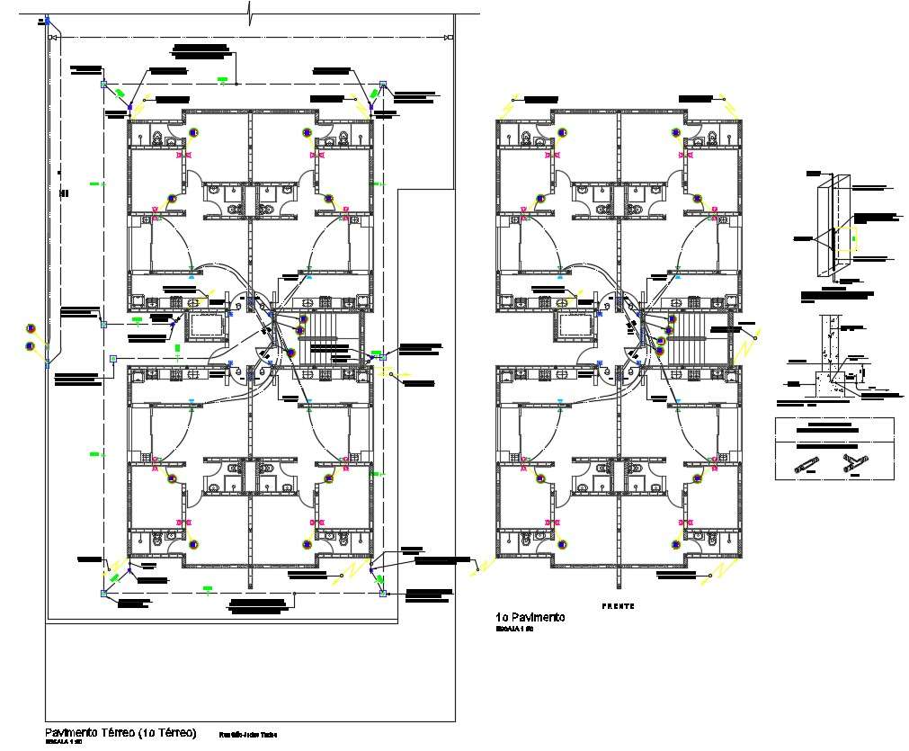 Residence House  Electrical  Wiring Layout Architecture Plan  