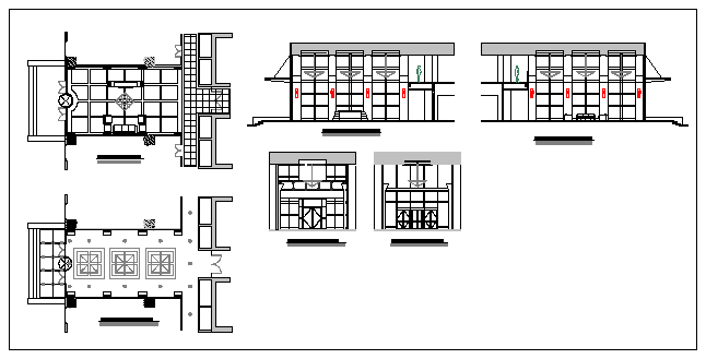 Residency lobby detail design drawing - Cadbull