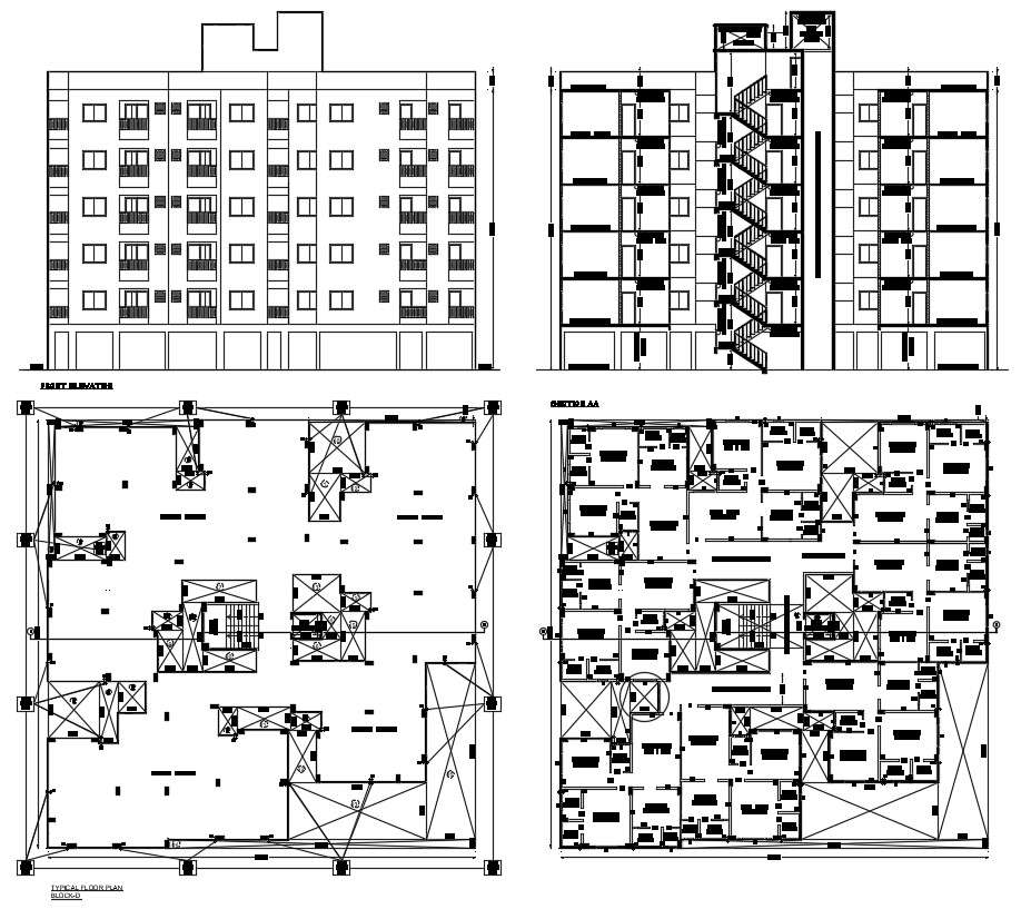 Residential Apartment CAD File - Cadbull