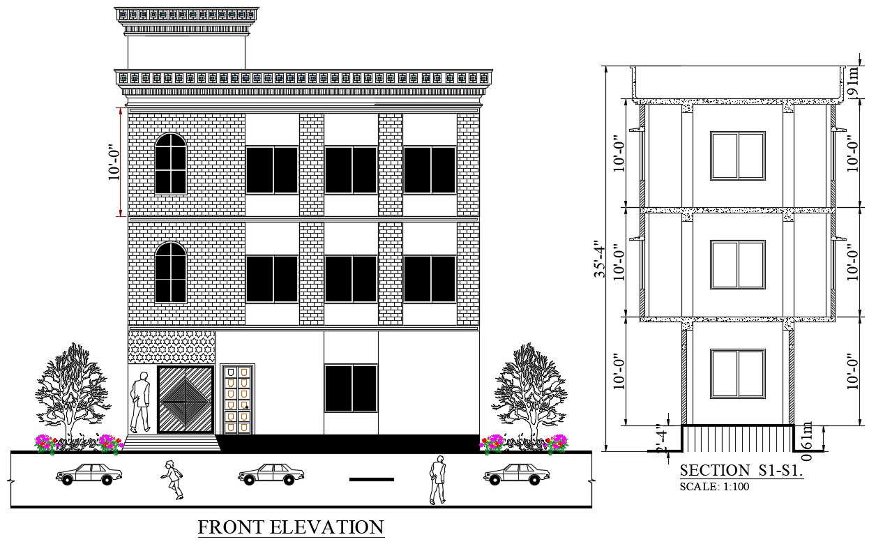 Residential Building Plans - Cadbull