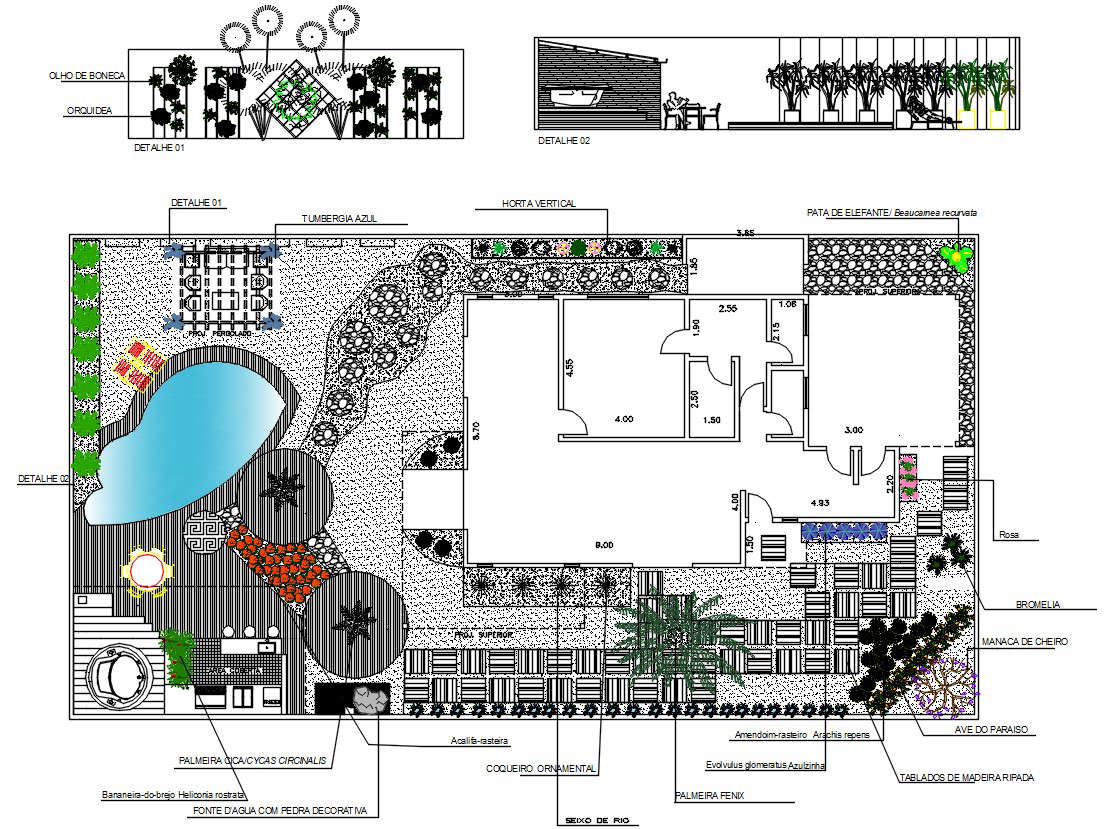 Residential Garden CAD Drawing - Cadbull on Garden Cad
 id=85541