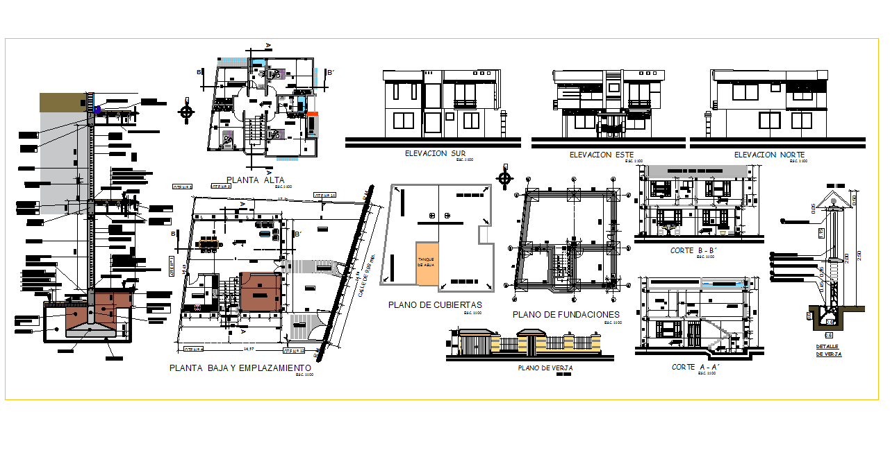 Residential House Architecture detail - Cadbull