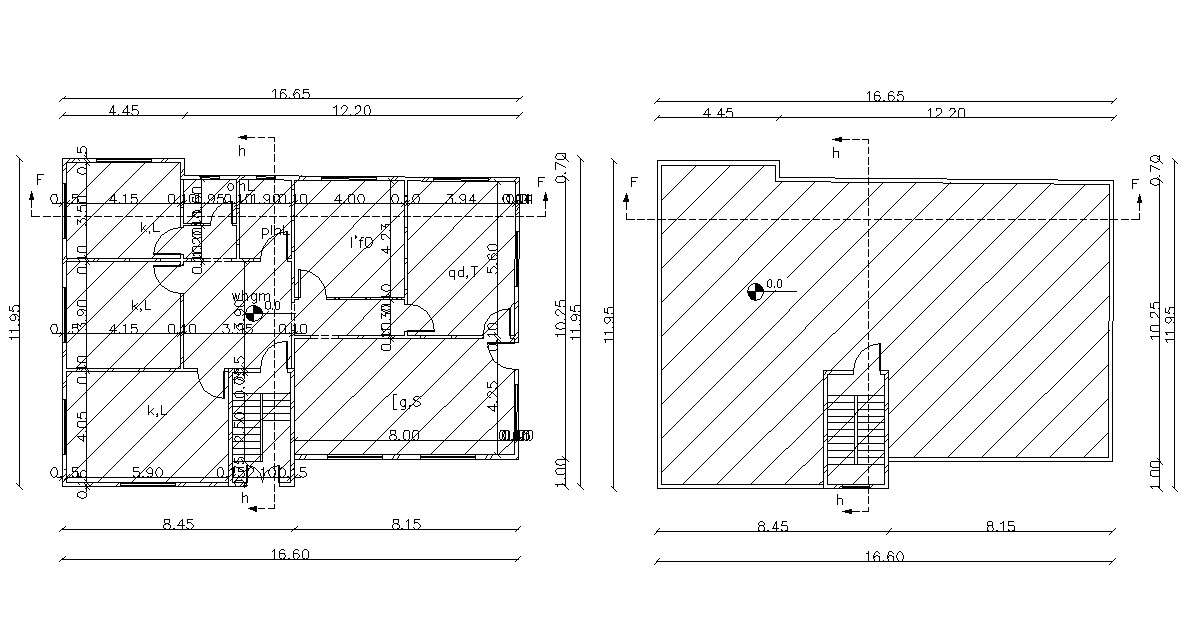 Residential House Floor Plan With Terrace Design Autocad Drawing Cadbull