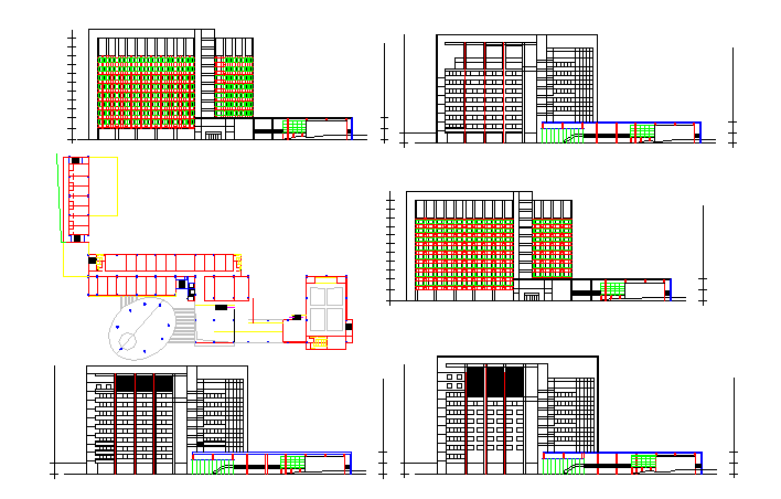 Residential House One-line diagram Detail - Cadbull