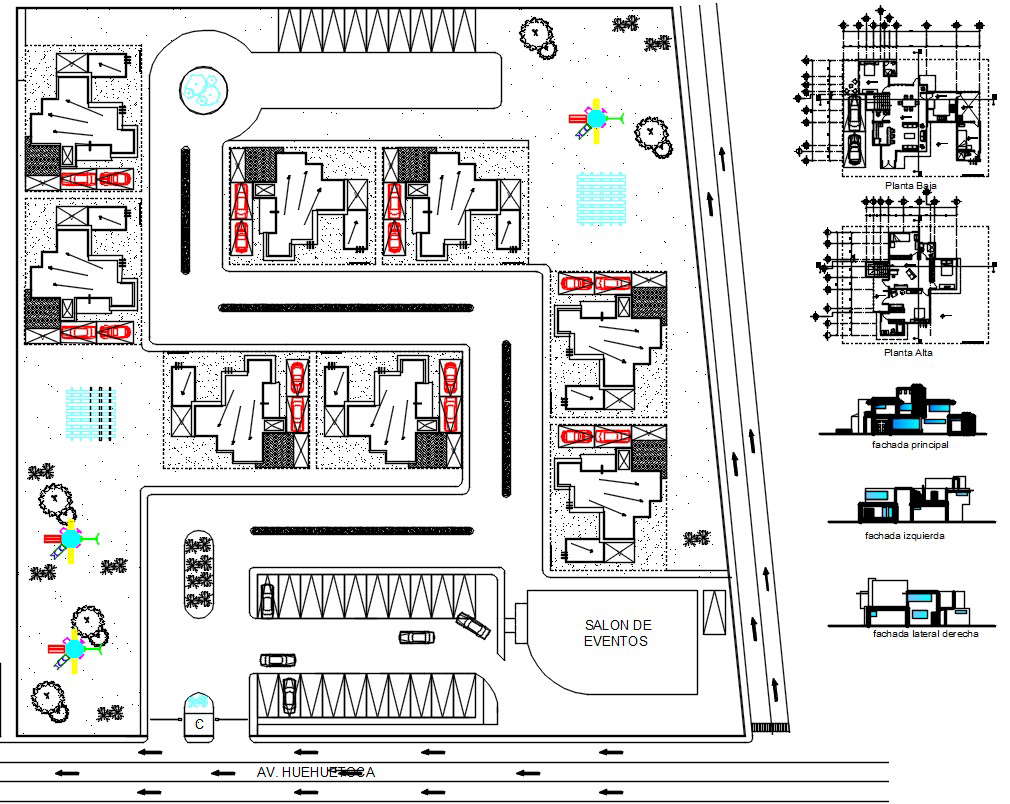 residential-housing-plan-cadbull