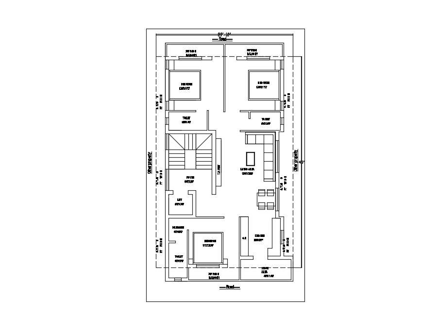 Residential Plan AutoCAD Drawings Cadbull