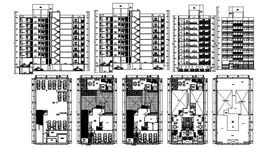 Residential apartment in dwg file - Cadbull